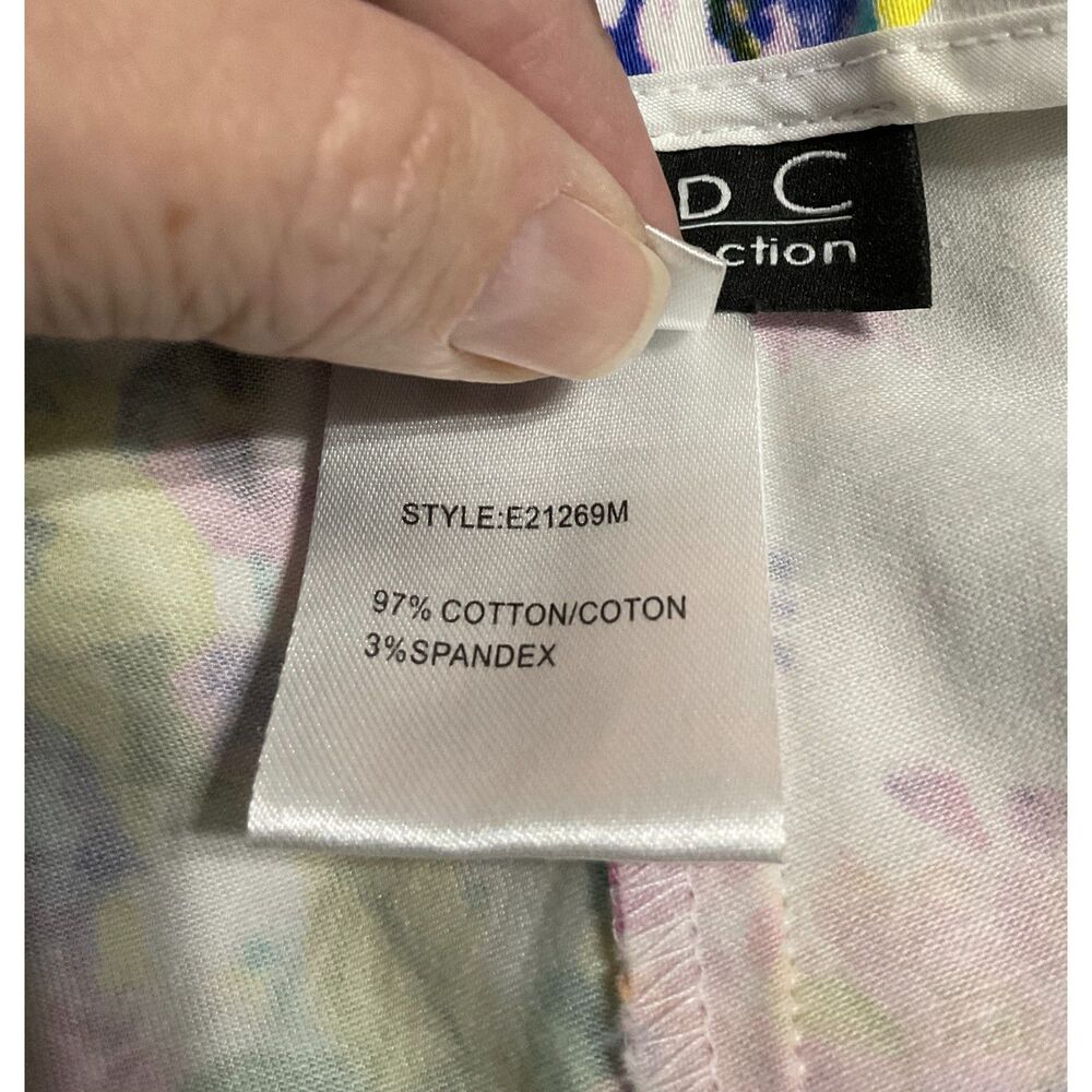 Conrad C Collection Pink Purple Floral Capri Pants Size 4 - Picture 9 of 10